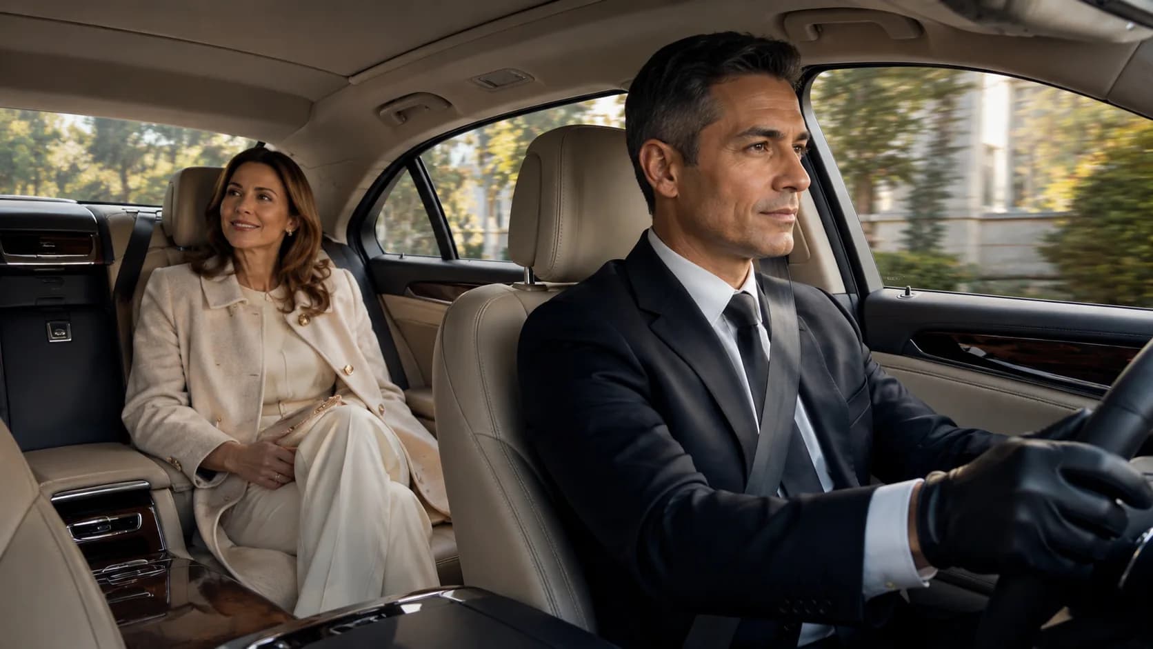 Chauffeur assisting a passenger for Norwalk airport car service