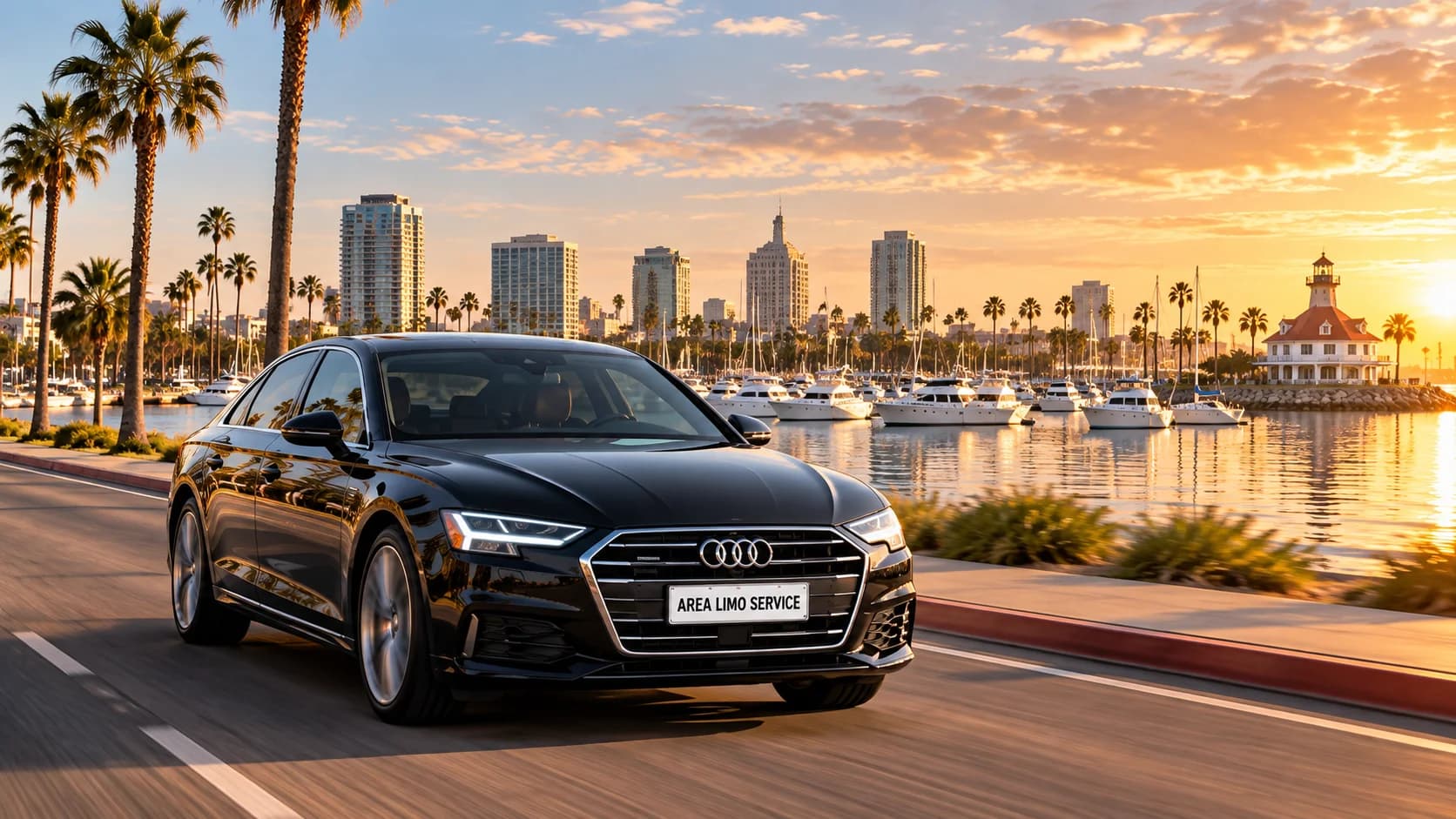 Professional chauffeur for Long Beach Airport car service