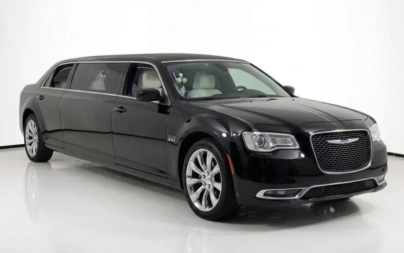 Black Chrysler stretch limousine